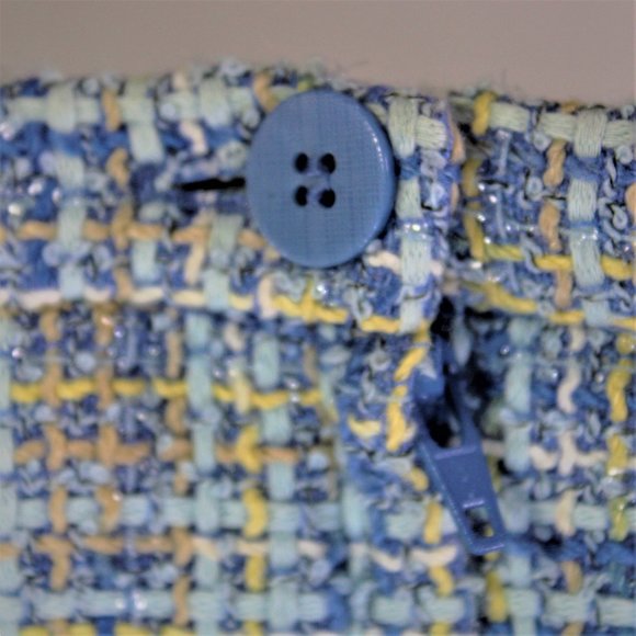 Karen Scott | Blue Tweed Skirt - Picture 5 of 7